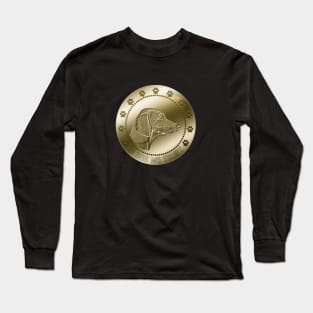 Funny Dalmatian Coin Design, Crypto, Cryptocurrency Long Sleeve T-Shirt